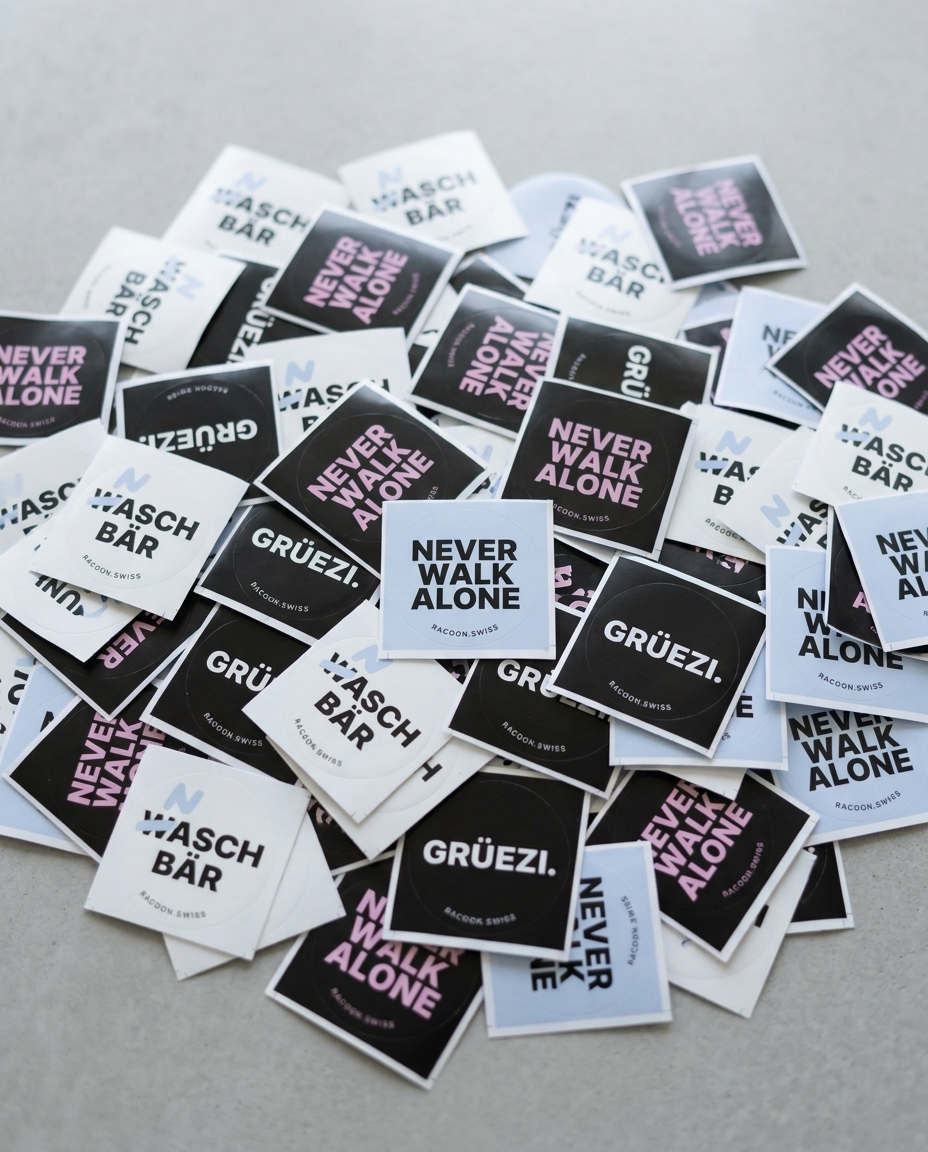 stickers, Etiketten, Never Walk Alone, Zufälliger Stapel, Grafikkarten
