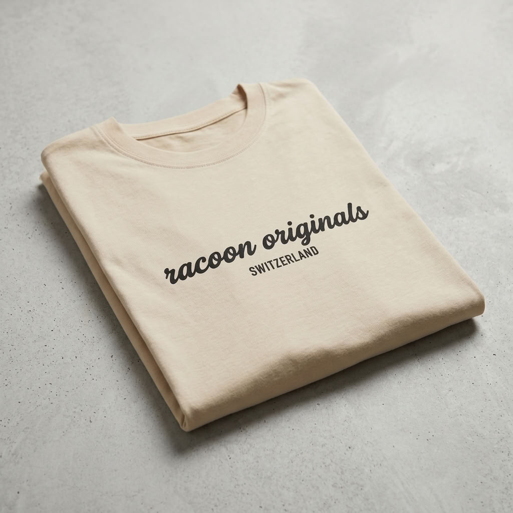 tshirt, creme, crewneck, logo, switzerland