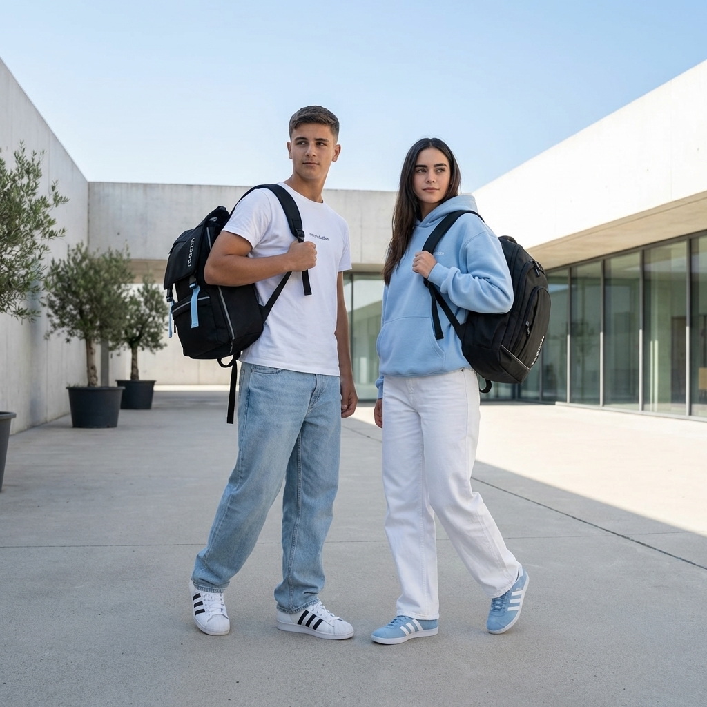 Rucksack, Unisex-Rucksack, Schultasche, Canvas-Rucksack, Schwarzer Rucksack