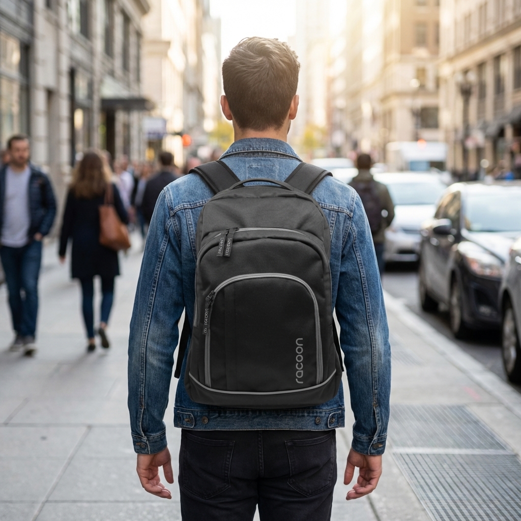 Rucksack, Grau Rucksack, Stadtbeutel, Tagesrucksack, Schulterriemen