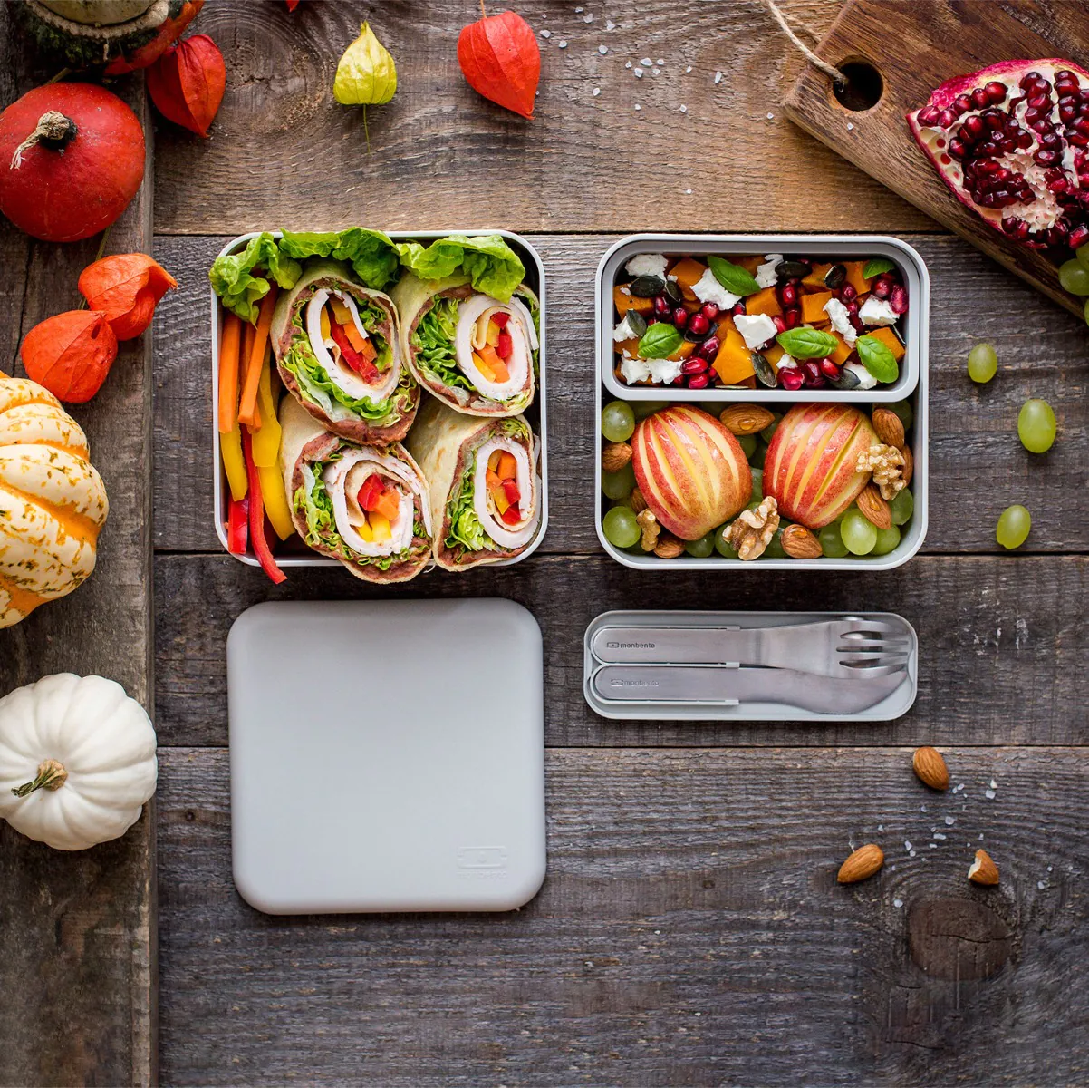 Lunchbox, Snack behälter, Wraps, Gemüse und Obst, Obstsalat