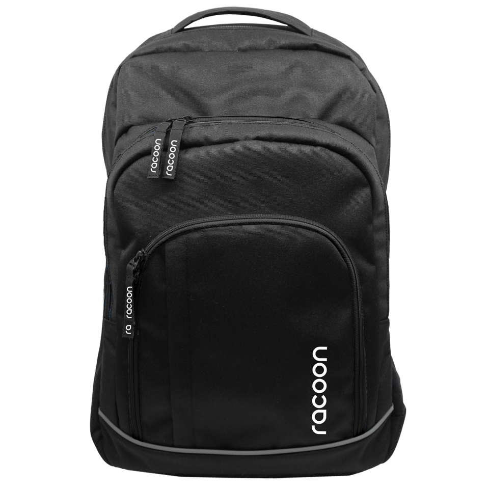 racoon, schulrucksack, Rucksack, Backpack, Schwarz, Reißverschluss, Racoon