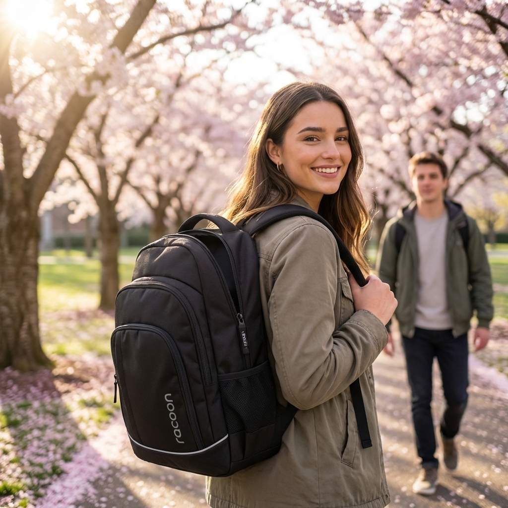 Rucksack, Backpack, Schwarz, Großfach, Seitentaschen, Rucksack, Schulrucksack, Backpack, Schulranzen, neuer Look