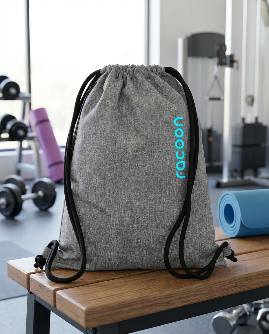 Sporttasche, Gymtasche, Rucksack, Drawstring, Grau