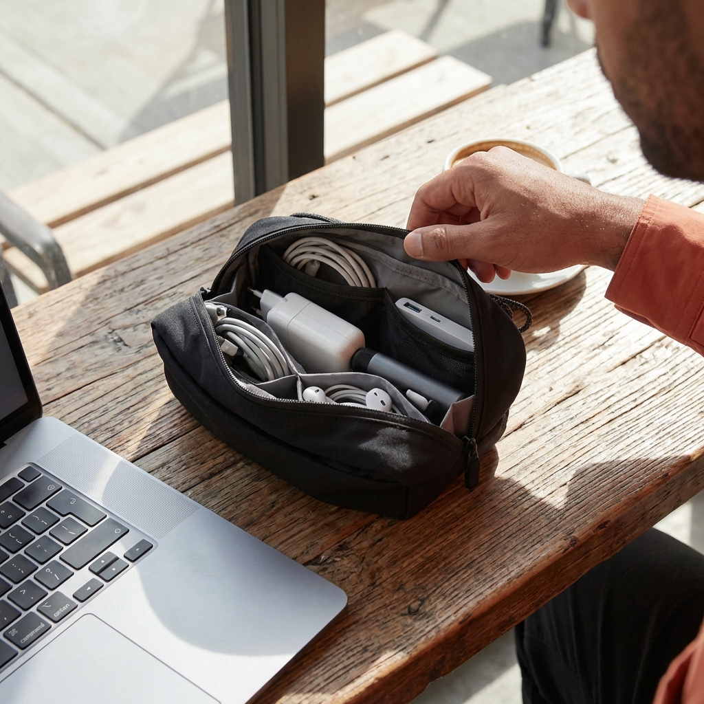 Laptop, Pc, Holz, Handtasche, Hartholz